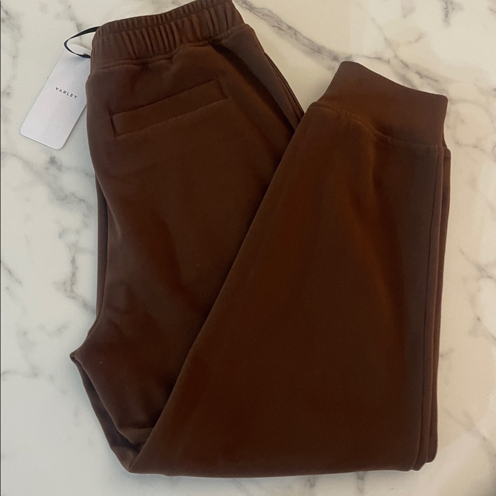 Varley Brushed Rib Slim Cuff Pant 25 – Dark Walnut– Size S